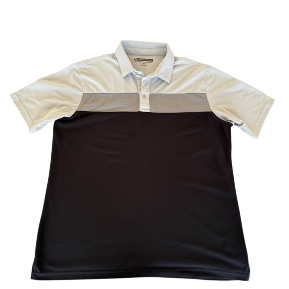Pebble Beach Dry-Luxe Performance Polo XL Grey/Black Golf - Picture 1 of 5